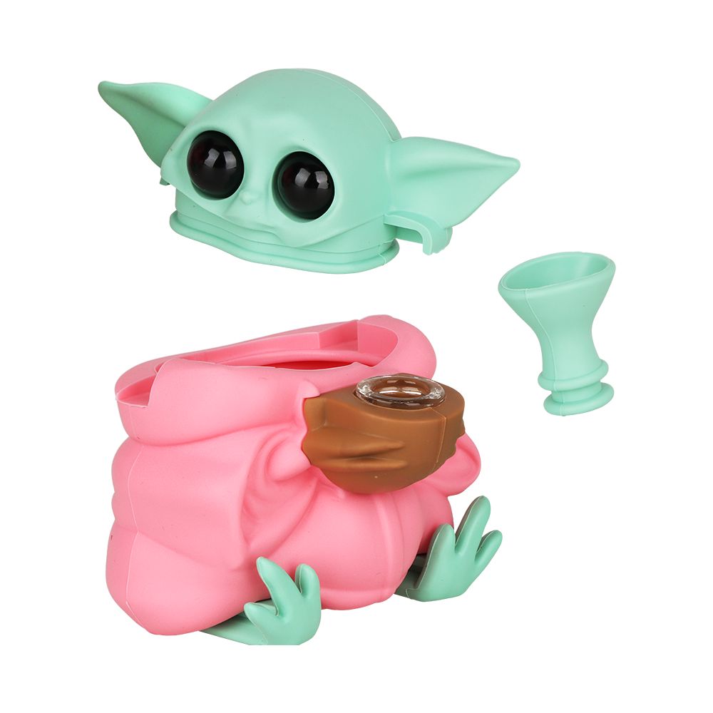 Baby Alien Silicone Water Pipe w/ Glass Bowl