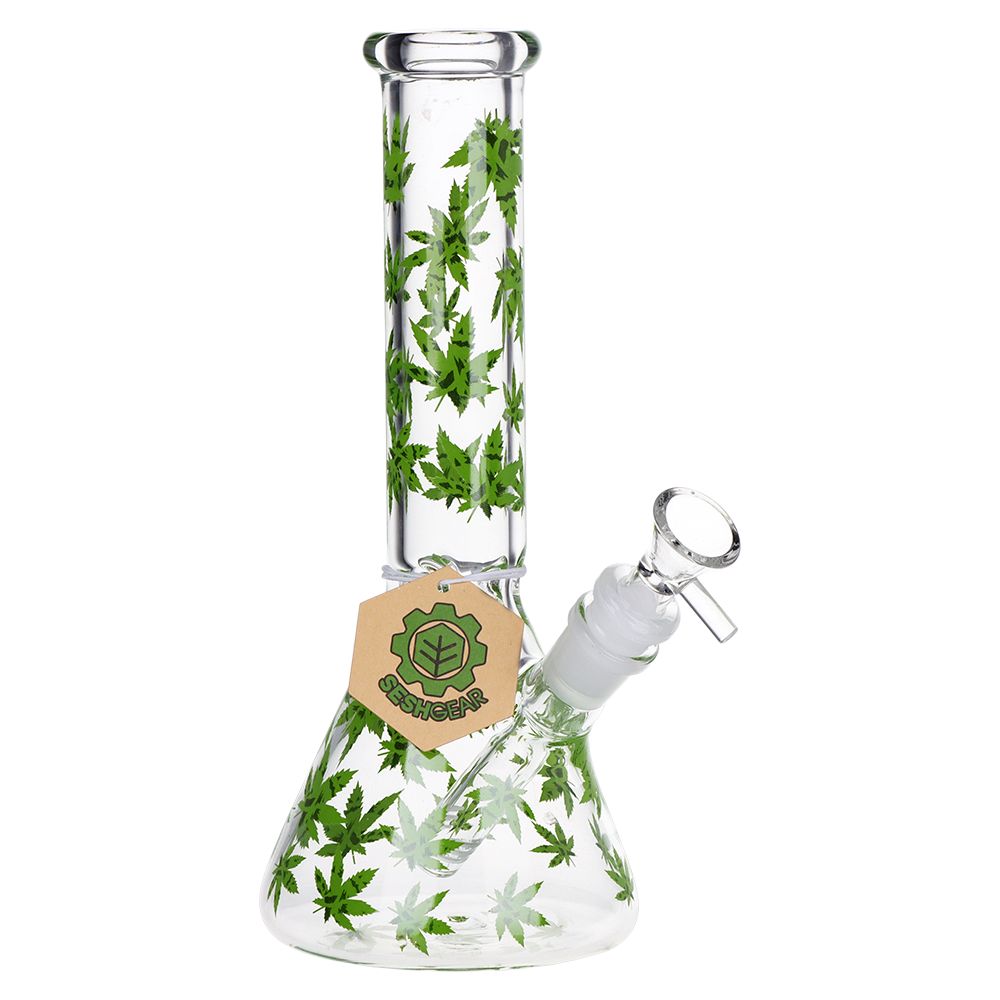 Green Leaf Beaker Bong