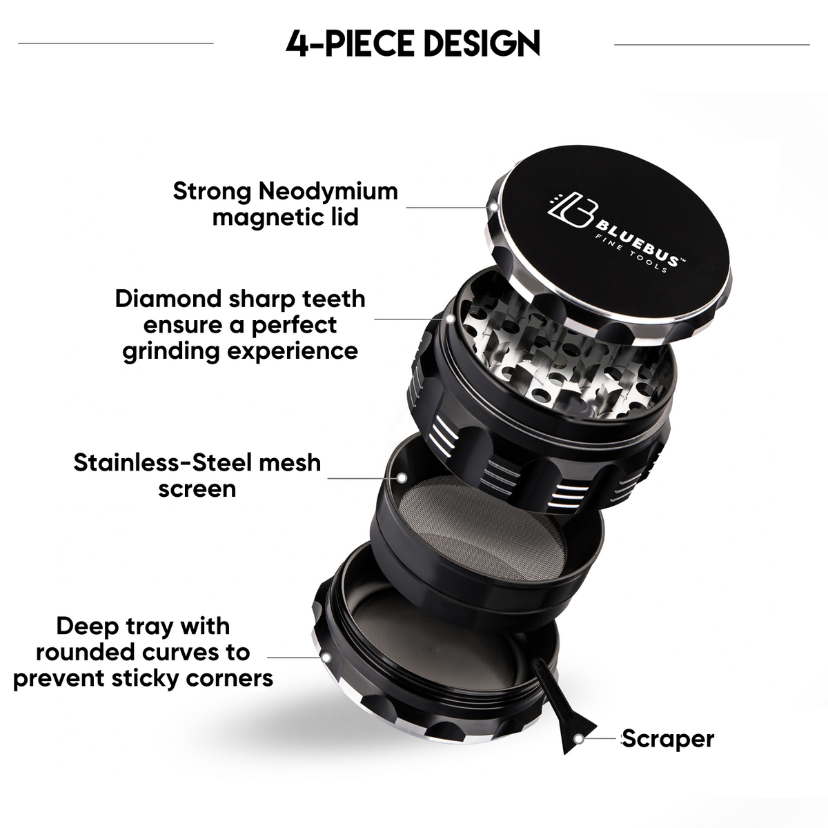4-Piece Aluminum Grinder