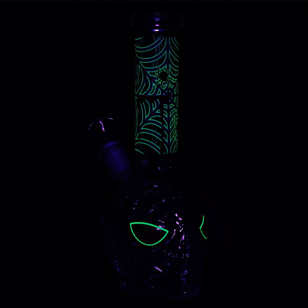 Spider Dude Glow in the Dark Water Pipe - 3ct