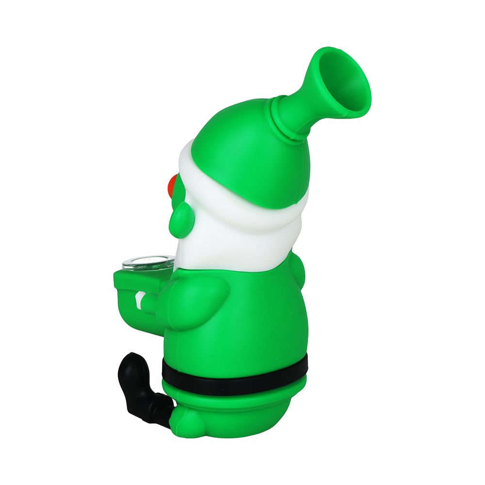 Trippy Santa Silicone/Glass Bubbler