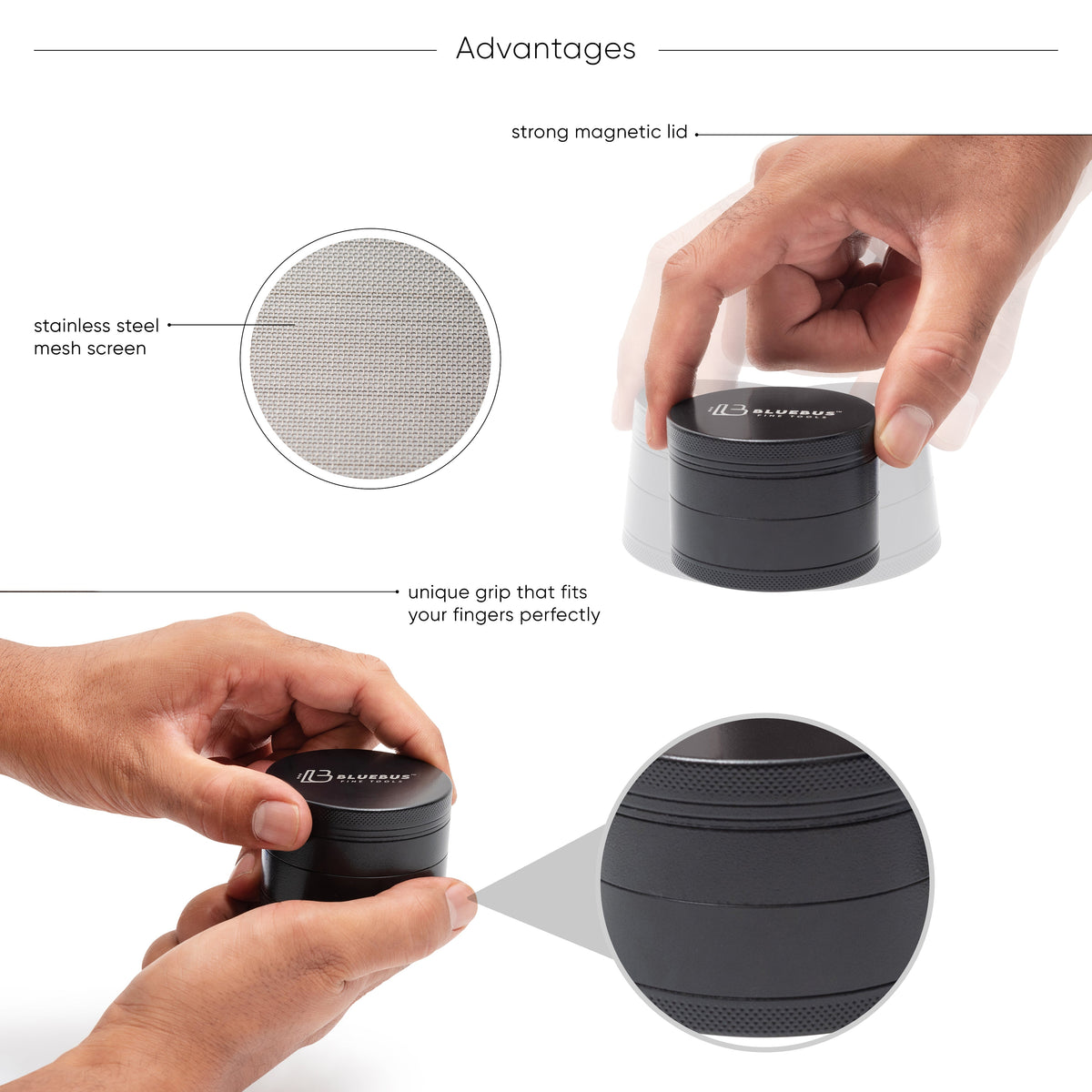 Blue 4-Piece Grinder