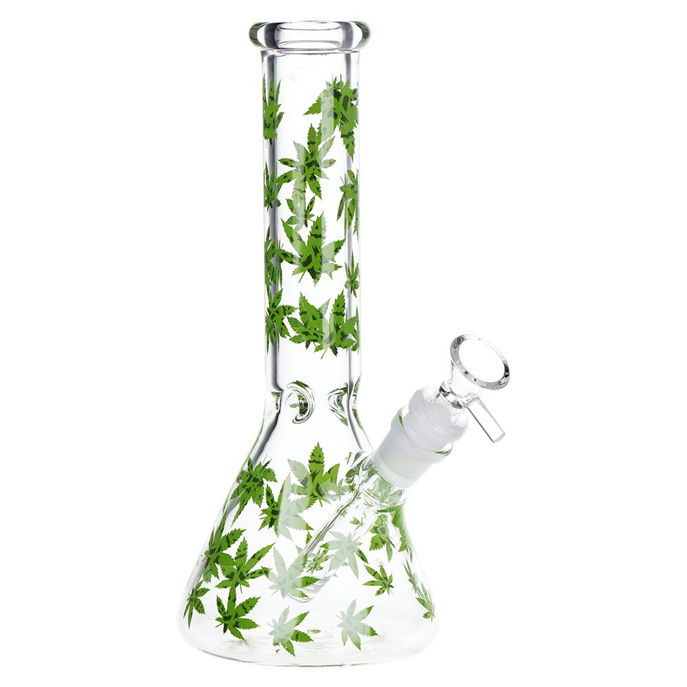 Green Leaf Beaker Bong